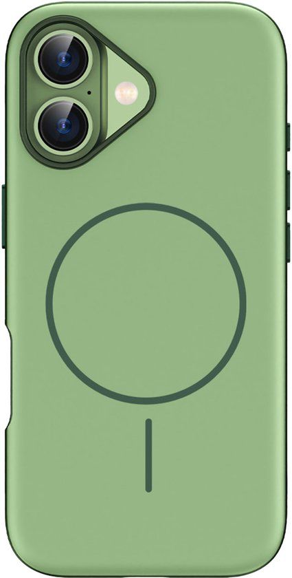 imoshion Color Backcover met Thin MagSafe Ring voor de Apple iPhone 16 - Donkergroen
