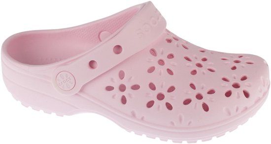 Crocs Classic Floral Cut Out Clog Kids Roze Maat 32/33