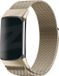 Bandz Milanese loop band geschikt voor Fitbit Charge 5 - Hoogwaardig gevlochten stalen materiaal - Milanees bandje met magneetsluiting - champagne