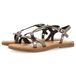GIOSEPPO Varzea Sandalen van metallic leer in zwart voor meisjes, Lood, 34 EU
