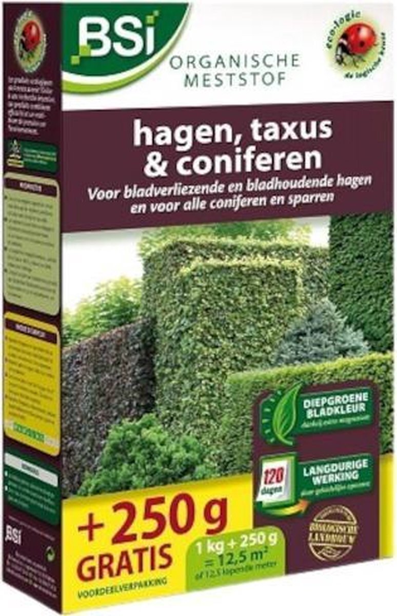 Bsi meststof hagen/taxus/coniferen organisch 1,25 kg