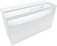 MonsterShop Led detailhandel winkel toonbank b1500 - wit - 150 cm - met sloten