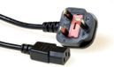 ACT Netsnoer UK connector - C13 zwart 1 m AK5441