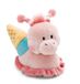 Icecat 62889 Escargot en peluche souple, 15 cm, rose, peluche, peluche souple, adorable animal en peluche à câliner et à jouer, pour enfants et adultes, excellente idée cadeau