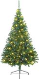 vidaXL Kunststof Voorverlichte Kerstboom met 300 LED Groen 180 cm PVC