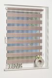 K-home Klemmfix Rota dubbel rolgordijn zonder boren strepen taupe 40x130cm (B x L)