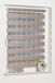 K-home Klemmfix Rota dubbel rolgordijn zonder boren strepen taupe 40x130cm (B x L)
