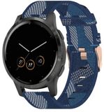 By Qubix Qubix - Canvas nylon bandje voor Garmin Venu 4 (41mm) - 18mm - Blauw