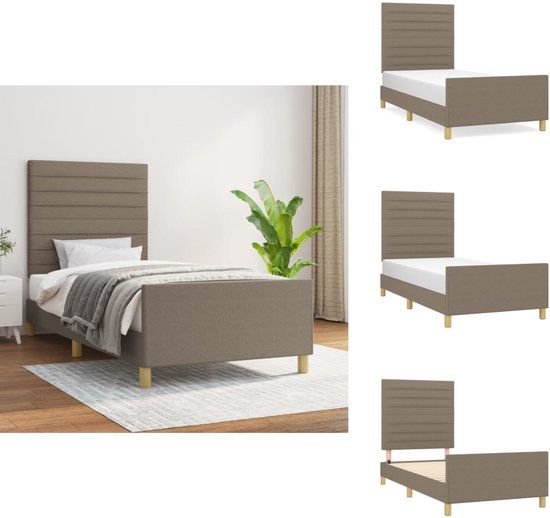 VidaXL Bedframe Taupe 100x200 cm Stof