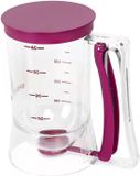 Sans marque Distributeur - Distributeur multifonctionnel de pâte - Tasse à mesurer et séparateur pour crème et pâte - Commande manuelle avec entonnoir - Convient comme cadeau pour les amateurs de pâtisserie - Couleur violette
