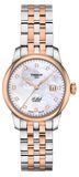 Tissot Montre automatique Le Locle Lady pour femmes argent et or rose avec diamants T006.207.22.116.00