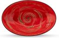 Wilmax Bord - 30 cm - Rond Porselein - Spiral Collectie - Rood