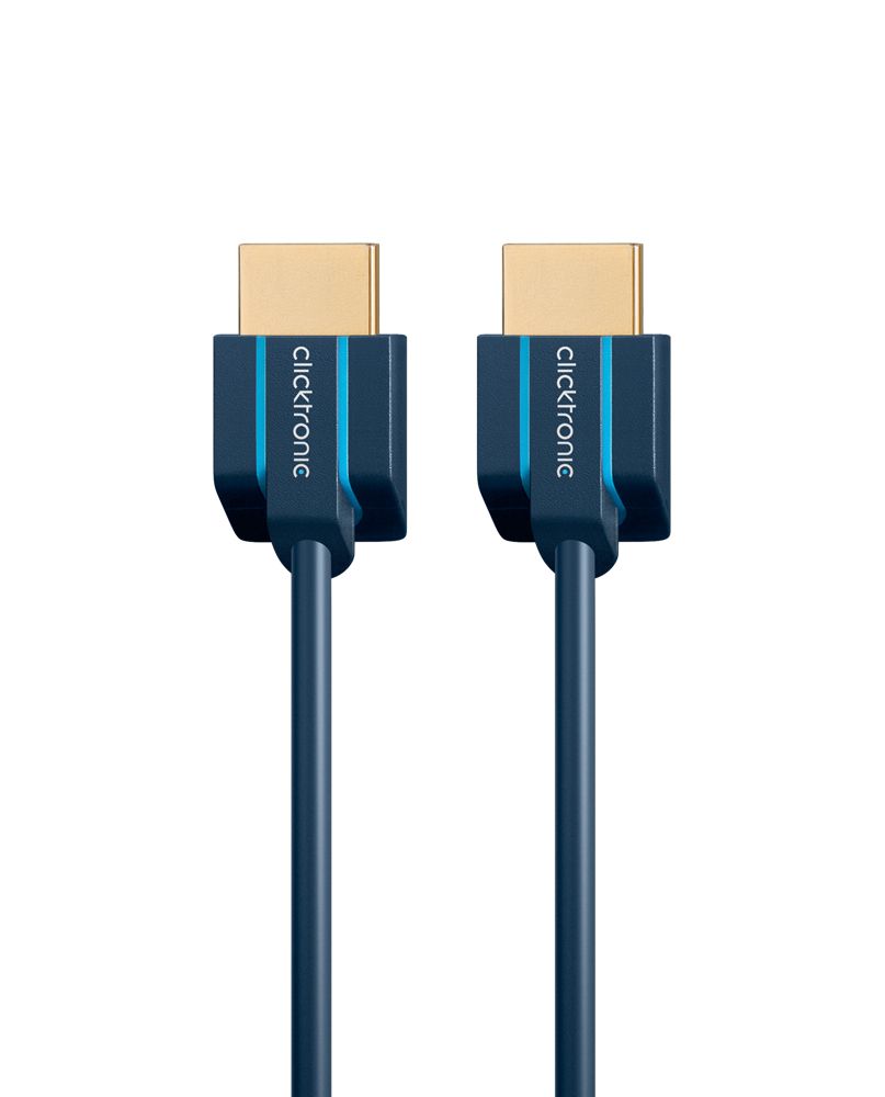 CLICKTRONIC HDMI Kabel - 3m - Blauw - 3D - 4K