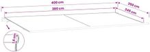 vidaXL Tissu de remplacement pour parasol orange et noir 400 x 350 cm