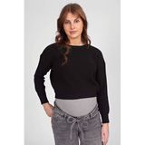 LOVE2WAIT viscose gebreide zwangerschapstrui - zwart