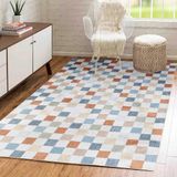 Surya Vloerkleed - Woonkamer, Slaapkamer - Afwasbaar Vintage Tapijt ELSA - Grijs/Blauw - 160x213 cm