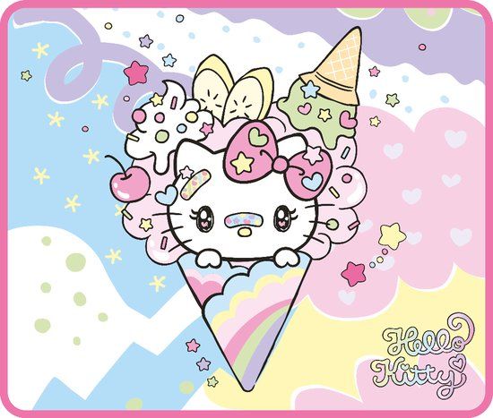 Konix Hello Kitty - Ice Cream - Muismat - 32cm x 27cm