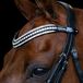 Imperial Riding IRH Maxima Hoofdband van leer met glazen strass-steentjes en stiftsluiting, kristal, pony