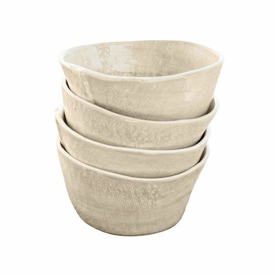 LOBERON Kommetje set van 4 Luganville beige
