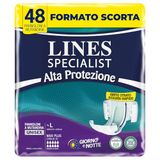 Lines Specialist Maxi Plus Incontinentie-inlegzolen voor dames en heren, groot, 48 stuks