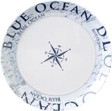 Brunner Blue Ocean Dinerbord Ø 25cm - Melamine - Blauw - Rond