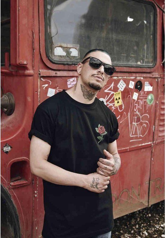 Mister Tee Rose T-shirt Heren Zwart - Maat M - Katoen