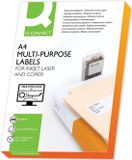 Q-CONNECT etiketten, wit, rechte hoeken, 210 x 148,5 mm, 200 vel, 2 etiketten per vel