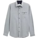 Tom Tailor - Chemise coupe droite avec poche poitrine - Taille XS - structure bleu petit