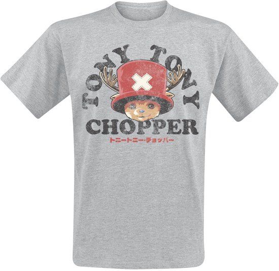 One Piece One Piece - Chopper Face Heren T-shirt - grijs - L