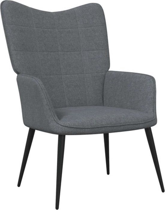 vidaXL Relaxstoel stof donkergrijs