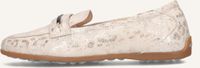 Floris van Bommel leren loafers beige/zilver
