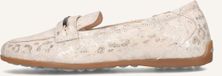 Floris van Bommel leren loafers beige/zilver
