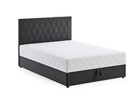 Atlantic Home Collection Opbergbed Benita, met pocketvering 120 x 200 cm, antraciet