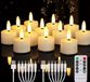 OEM Holland Connections 12 oplaadbare LED-theelichtjes, met afstandsbediening, timer, knipperfunctie, warm wit licht, dimbaar, inclusief 2 USB-oplaadkabels, geschikt voor Halloween, Kerstmis en woningdecoratie (diameter 4 cm x 5,5 cm)