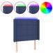 vidaXL Hoofdbord LED Stof Blauw 83x16x118/128 cm