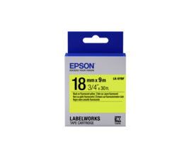 Epson LK-5YBF Fluorescent Tape - Fluor Blk/Yell 18/9 - C53S655004