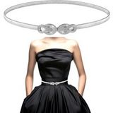 Bwecuy Schmaler Metall Taillengürtel für Damen