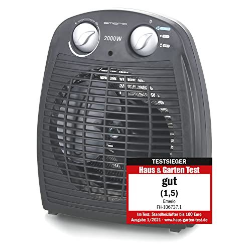 Emerio FH-106737.2 - Elektrische Kachel - 2000W - 20 m² - 2 standen + ventilator