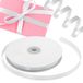 Decoraparty Wit lint, 10 mm, elegant dubbel satijnen lint voor gastgeschenken, bruiloft, communie, vormsel, verpakking, geschenken, doe-het-zelf, lengte 50 m