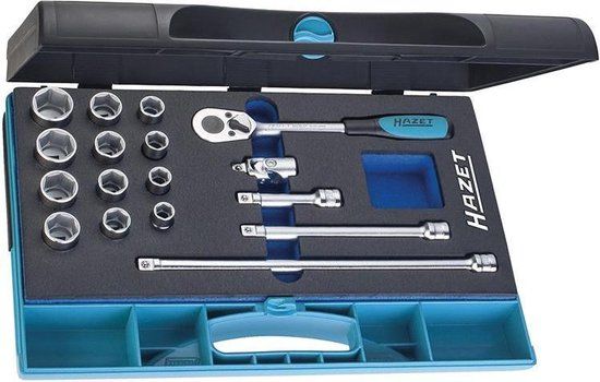 Hazet - Doppenassortiment met ratel 3/8 " 17-delig