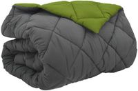 vidaXL Winter Dekbed 200 x 220 cm 450 gsm Microvezel (100% Polyester) Groen en Antraciet