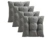 Traumnacht Cozy Set van 4 comfortabele stoelkussens voor tuinstoel, keuken, eetkamer, voor binnen en buiten, 38 x 38 x 6 cm, lichtgrijs