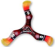 Boomerangfan Boemerang runner rechts - Rood, Hout