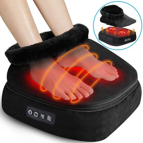 Good4You - 2-in-1 Shiatsu Voet- en Rugmasseur met Warmte - Zwart