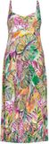 Geisha Jurk Noelle Jurk Met Spaghetti Bandjes En Aop 67421 60 Green/corn Dames Maat - M