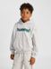 Hummel Kinderhoodie Hmljr Boxy Logo 232614 - Lichtgrijs Melange - Katoen/Polyester - Maat 122/128