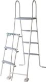 Gre Accessories Veiligheid 3 Stappen Voor Zwembaden Boven Hoogte 120-130 Cm Grijs
