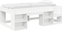 vidaXL Kinderbedframe met opbergruimte Wit 90 x 190 cm Bewerkt hout