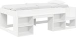 vidaXL Kinderbedframe met opbergruimte Wit 90 x 190 cm Bewerkt hout