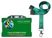 Lanyard met verborgen handicap, autisme, ADHD, met wereldbol-symbool